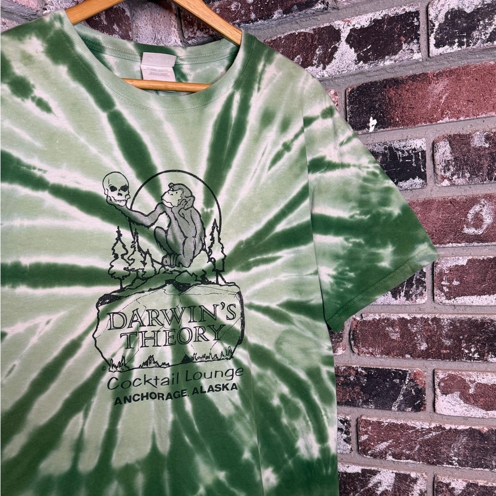 Darwin’s Theory Cocktail Lounge Achorage Alaska Tiedye Spiral Graphic Tee